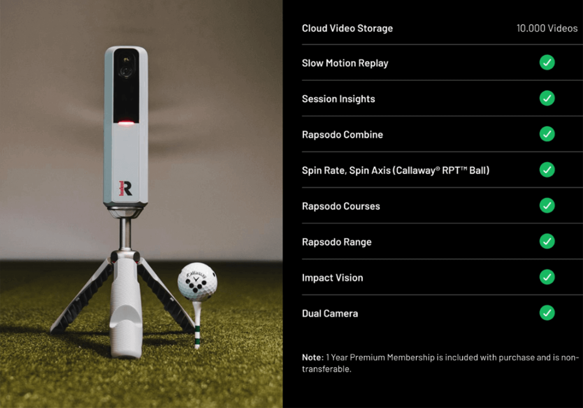 Rapsodo MLM2PRO Golf ゴルフ 弾道測定器 Golf Simulator - スポーツ別