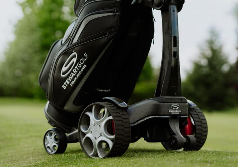 Stewart Q Follow Electric Golf Push Cart