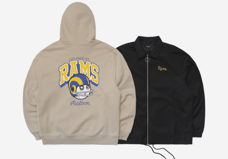 Malbon Golf x Los Angeles Rams　プルオーバー　L Men's White Malbon Golf x Los Angeles Rams Pullover Jacket