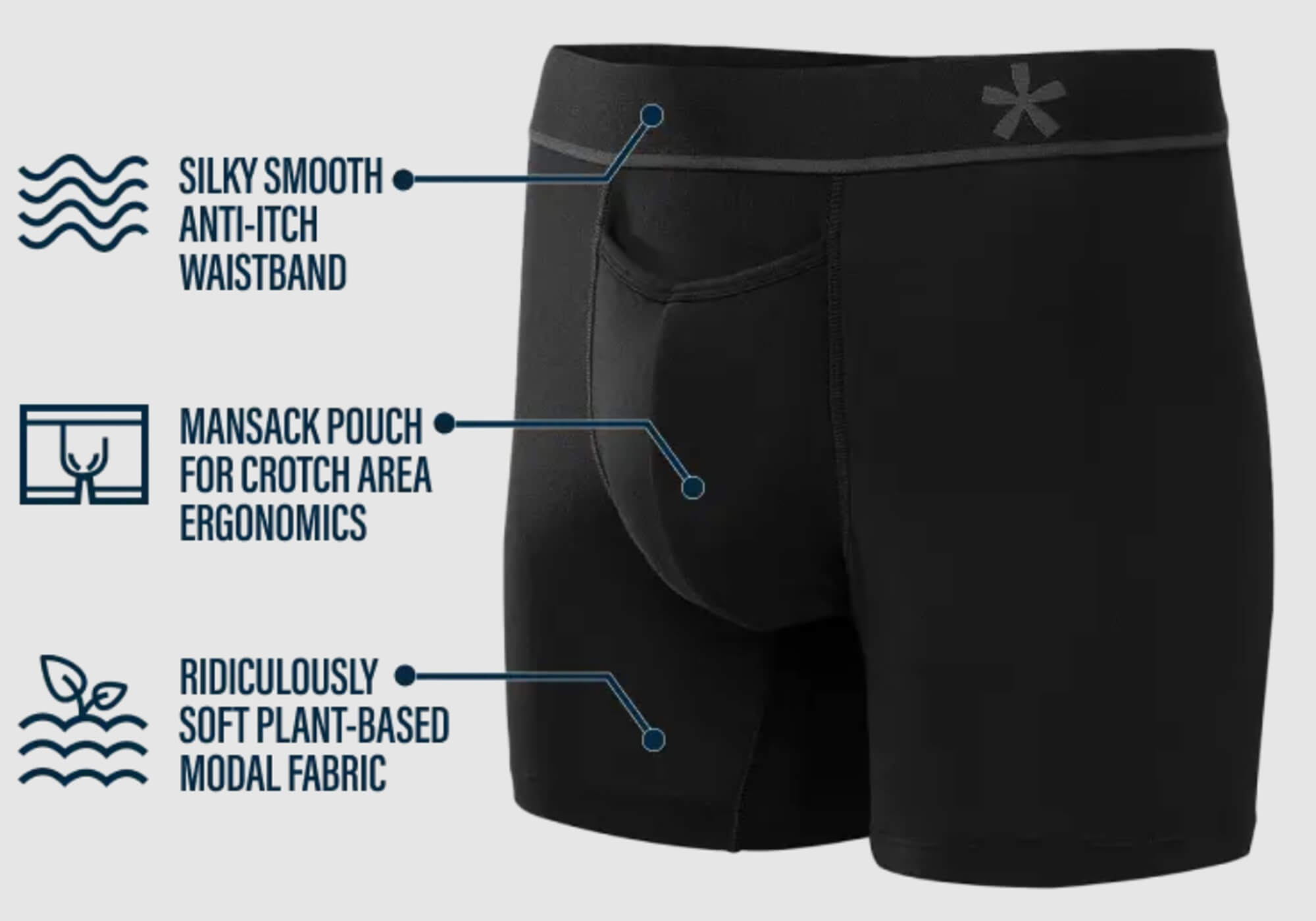 Manmade boxer briefs