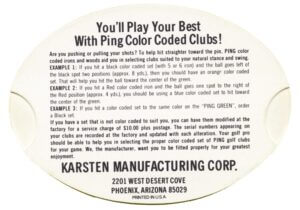 History’s Mysteries: The Birth of PING's Color Code System | MyGolfSpy