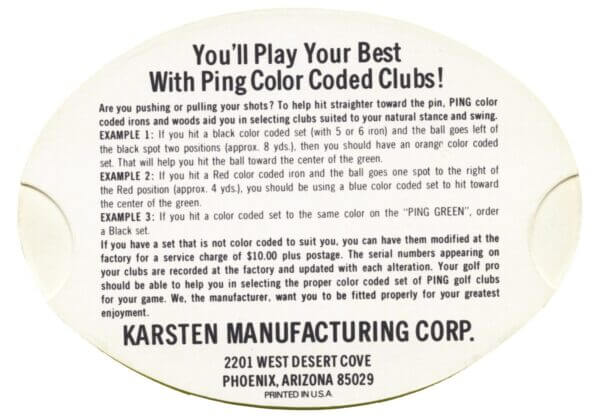 History’s Mysteries: The Birth of PING's Color Code System | MyGolfSpy