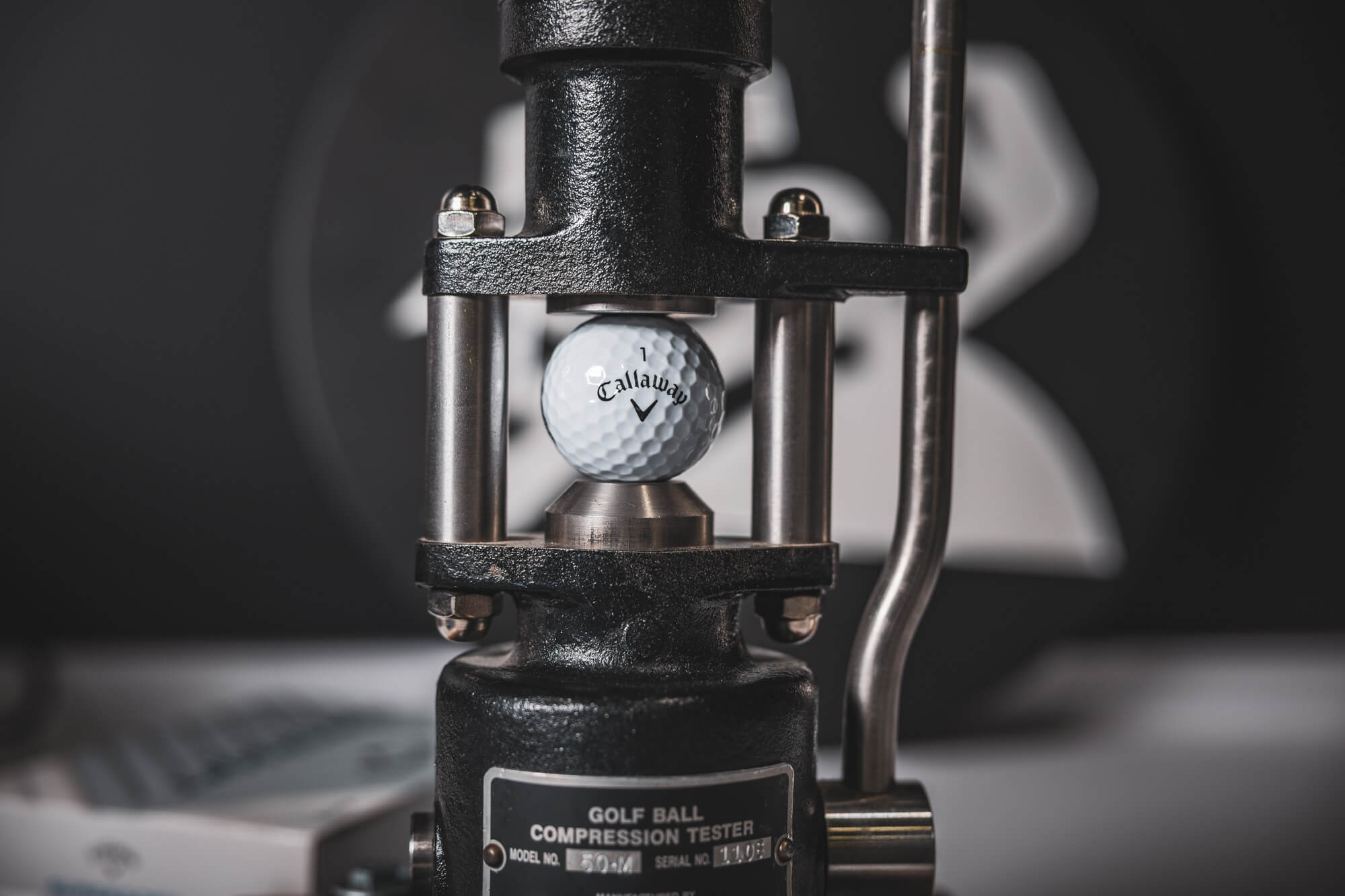 Callaway supersoft on a compression gauge