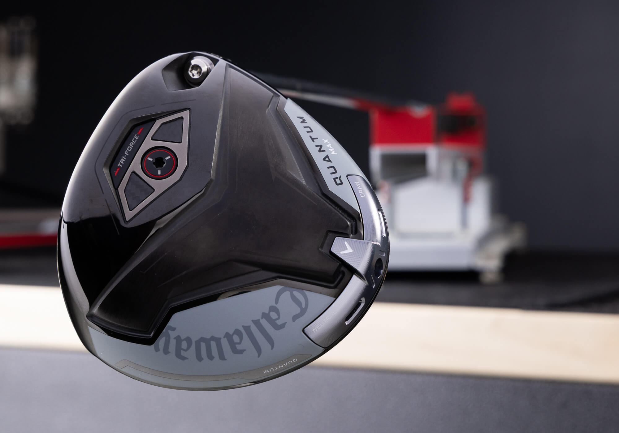Callaway Quantum Max Driver on a swing weight scale