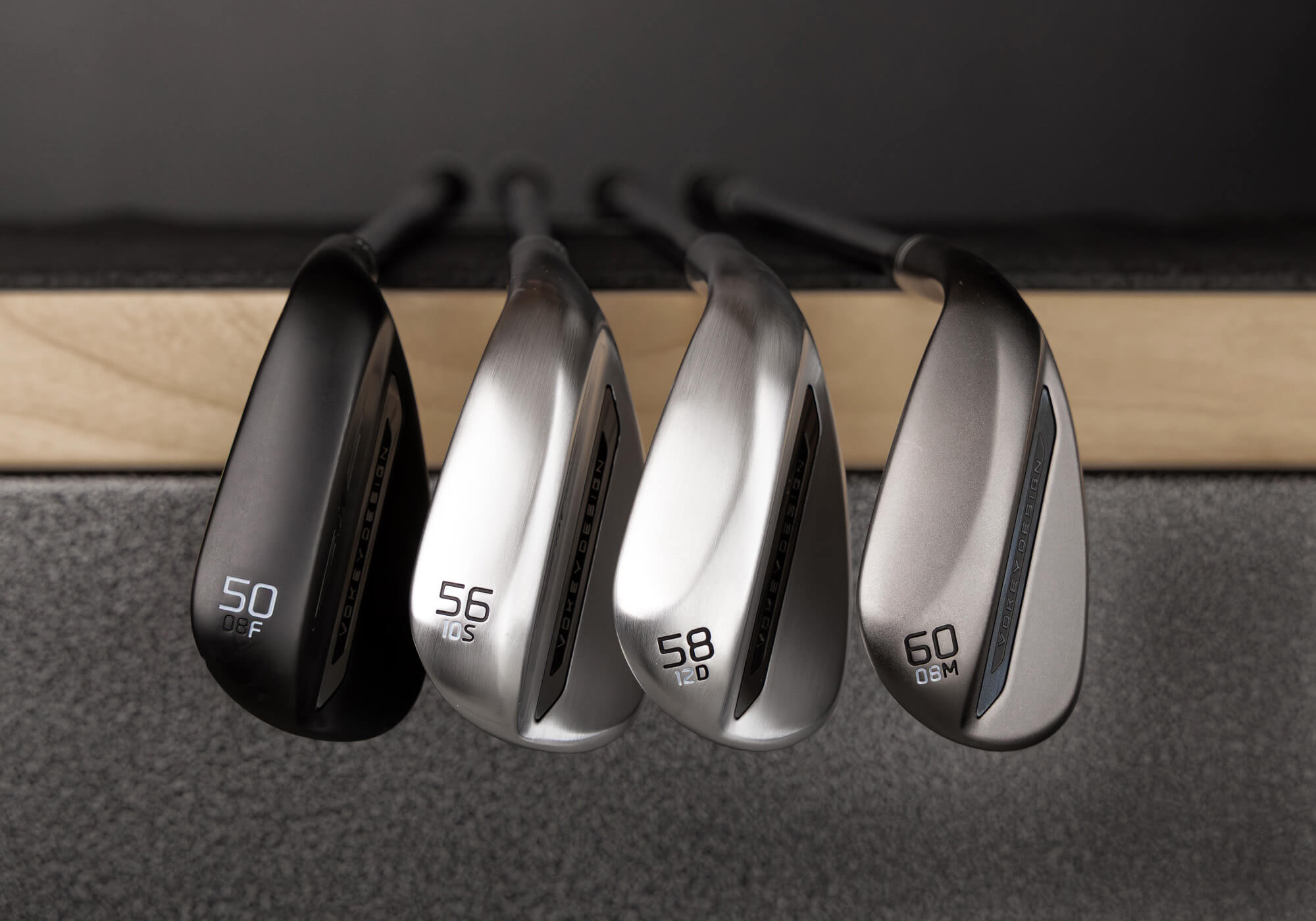 A photo showing different grinds of Vokey SM11 wedges
