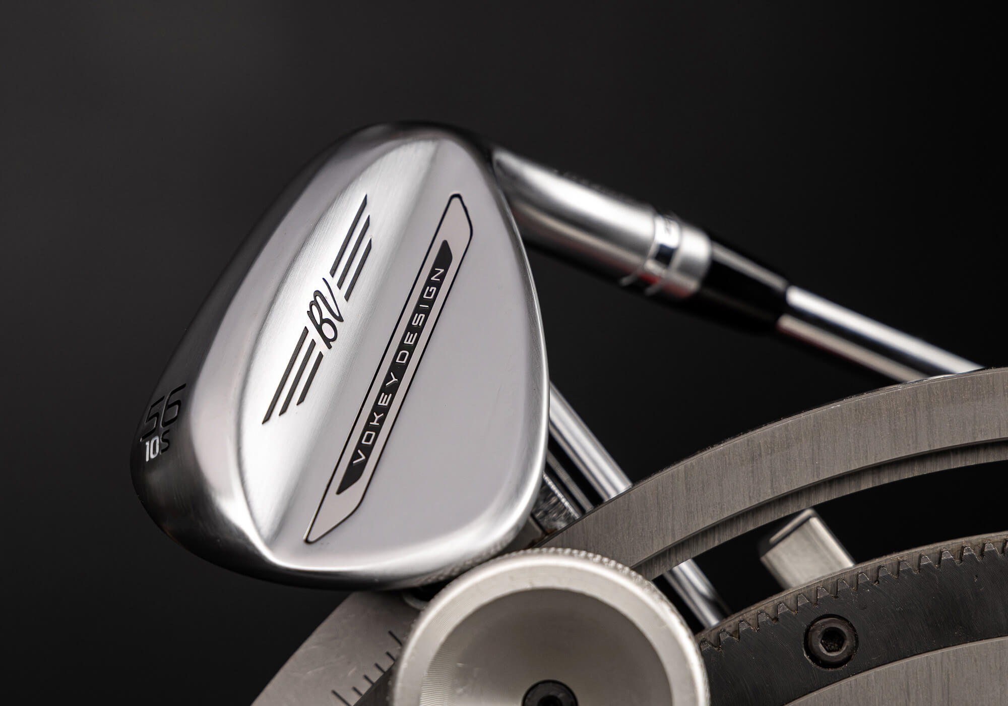 A Vokey SM11 wedge in Satin Chrome