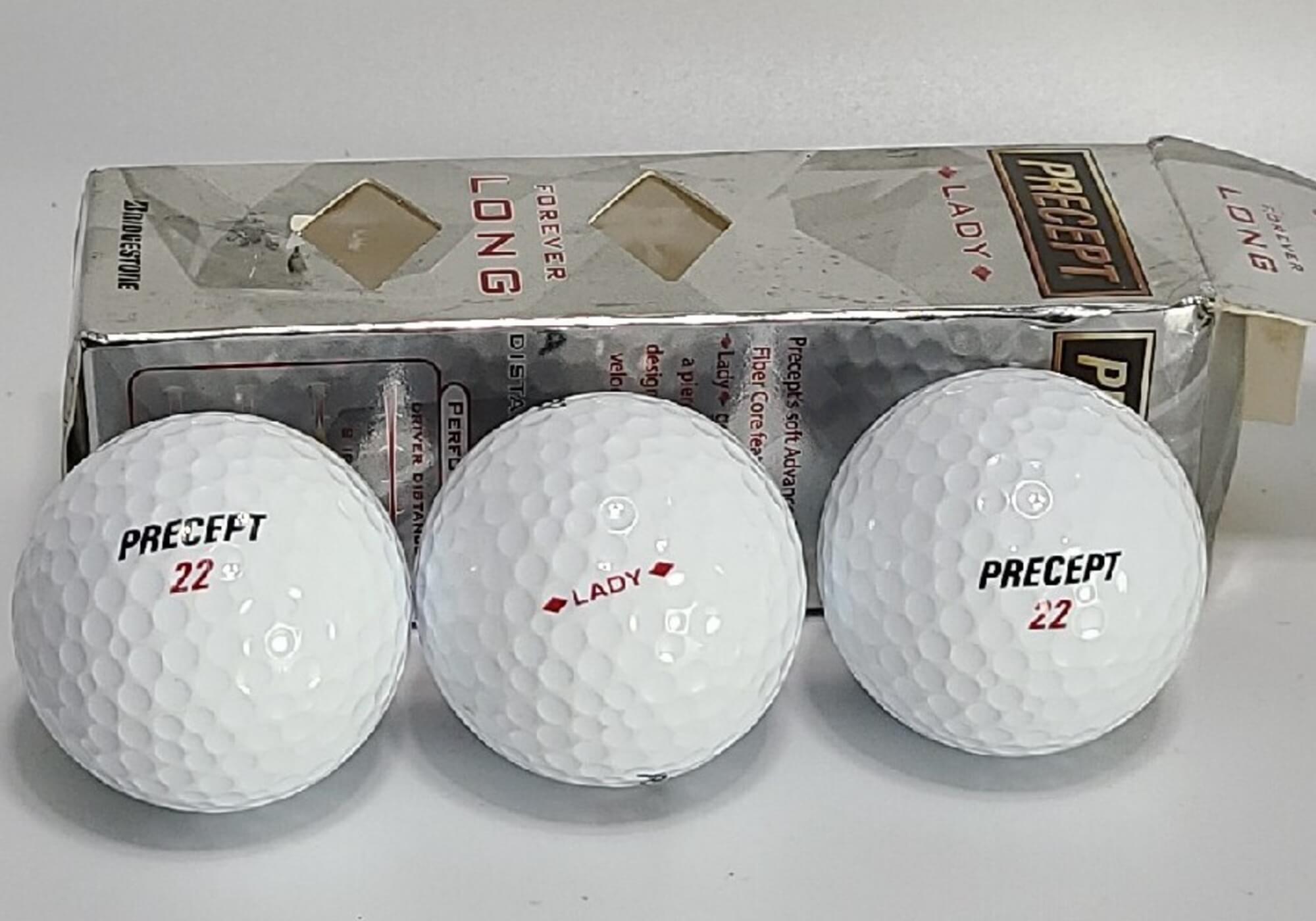 Precept Lady golf balls, made by Bridgestone