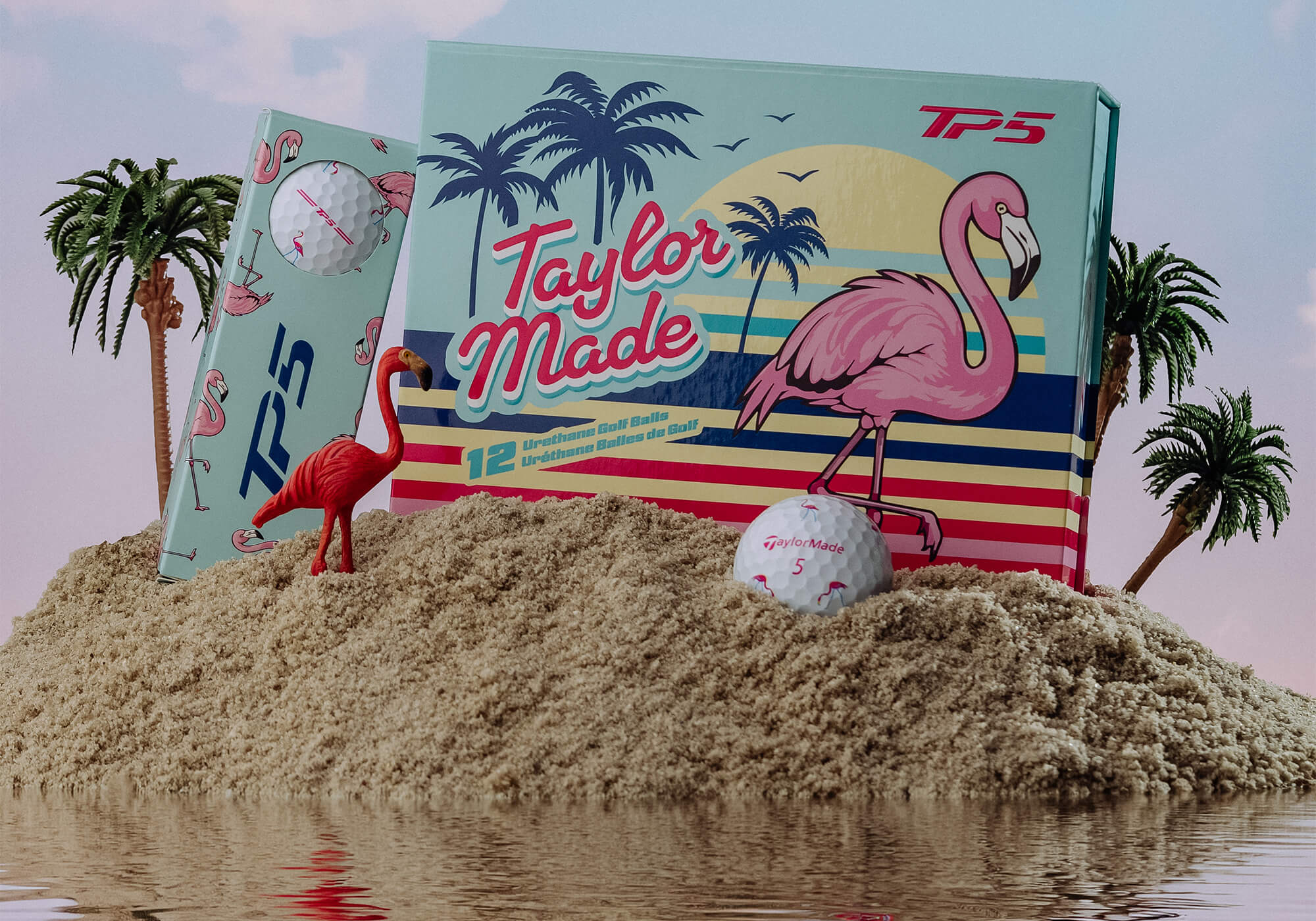 TaylorMade TP5 Flamingo golf balls