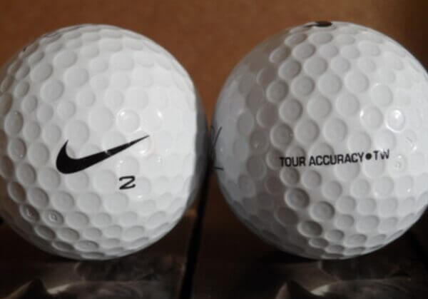 Nike tour Accuracy golf ball made by Bridgestone.