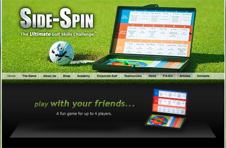 side spin golf game side spin golf game